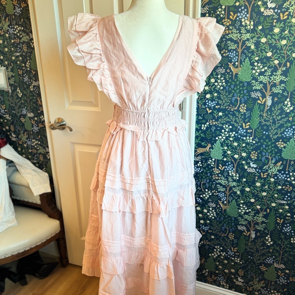 TCEC Light Pink Ruffled Midi Dress - Picture 6 of 9